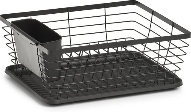 Zeller Geschirrabtropfständer aus Metall und Kunststoff in Schwarz, B/T/H: 30,5 x 14,5 x 37 cm - Bild 1