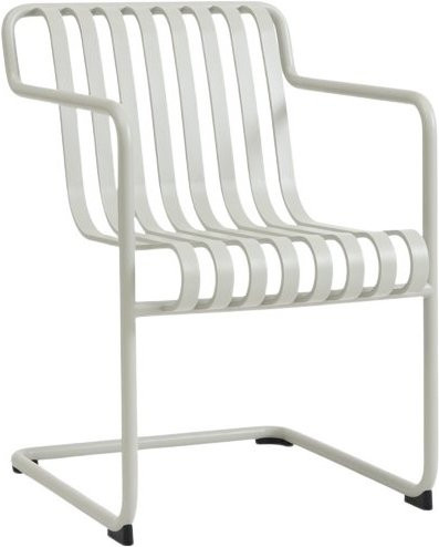 HAY Palissade Cantilever Armlehnenstuhl aus pulverbeschichtetem Stahl in Grau - Bild 1