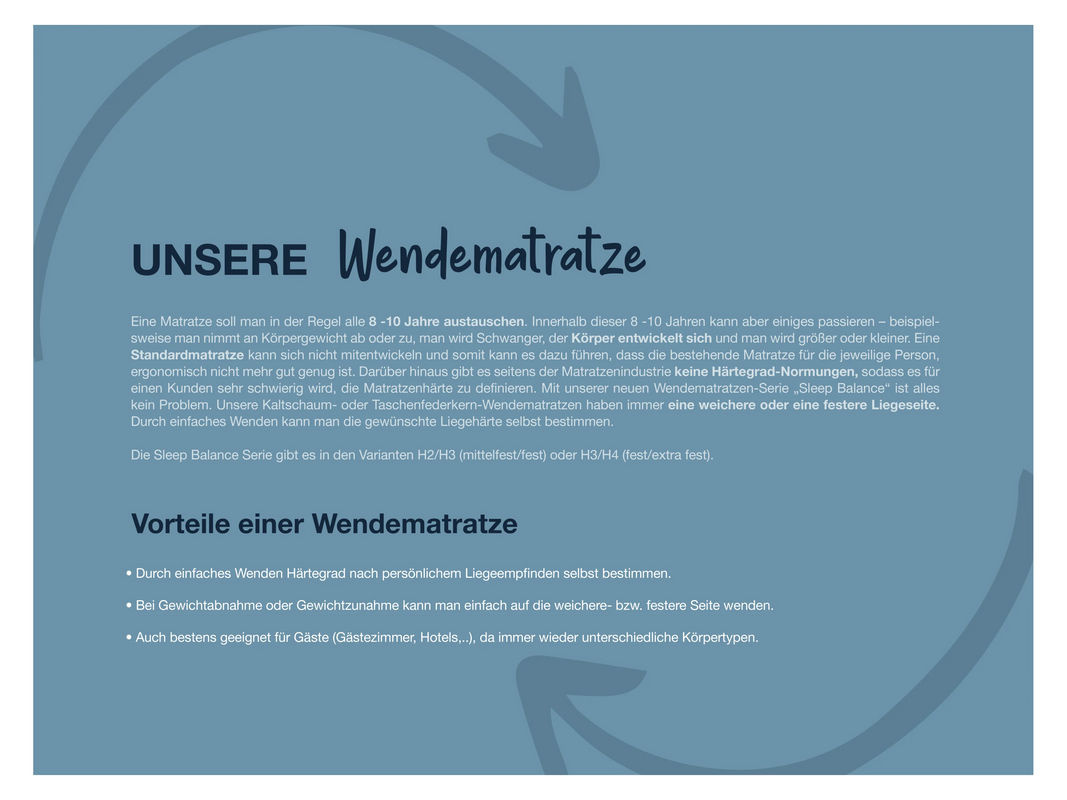 HN8 SCHLAFSYSTEME Sleep Balance 7-Zonen Kaltschaum-Matratze mit Wendefunktion, Härtegrad H2/H3, B/T: 140 x 200 cm - Bild 3