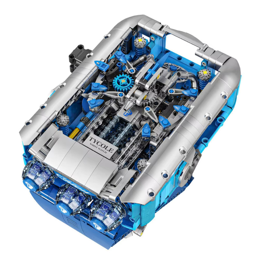 Creative Expert Herren-Mechanische Uhr Bausteine, Modell, Blau - Bild 1