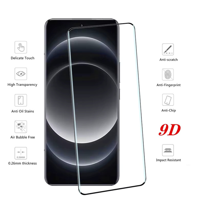 Xiaomi 14 Ultra Displayschutz aus 9D gehärtetem Glas mit Kamerafilm in Transparent - Bild 2