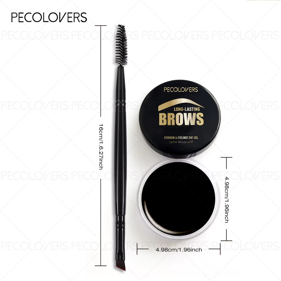 2-in-1 Augenbrauen- und Eyeliner-Gel mit Pinsel, Unisex - Bild 6
