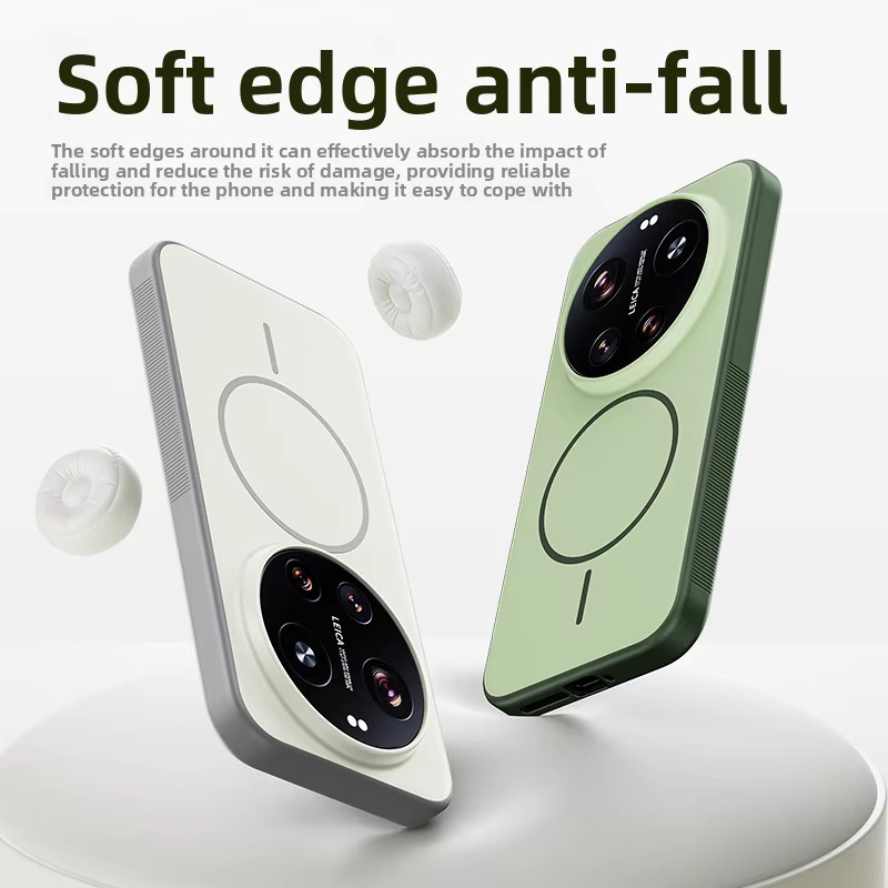 Magnetische Silikon Schutzhülle für Xiaomi Mi 17 Ultra und Xiaomi Mi 17 in Blau mit Unterstützung für kabelloses Laden - Bild 3