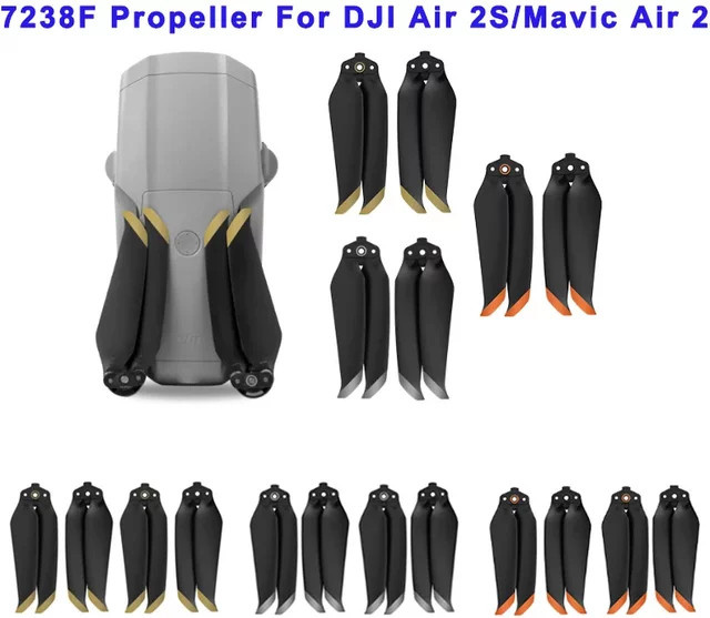 DJI Propeller 7238F für Mavic Air 2 und Air 2S Drohnen Zubehör in Schwarz und Silber - Bild 1