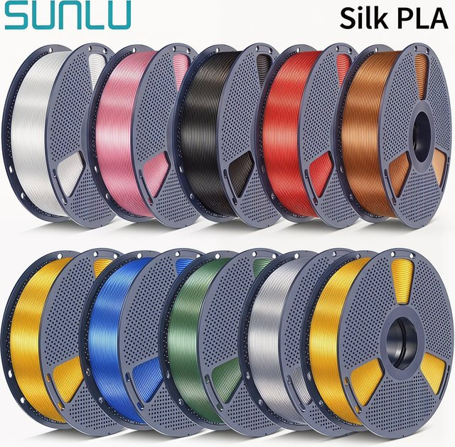 SUNLU Seiden-PLA-Filament Multicolour Rot, 1,75 mm, 1 kg - Bild 1