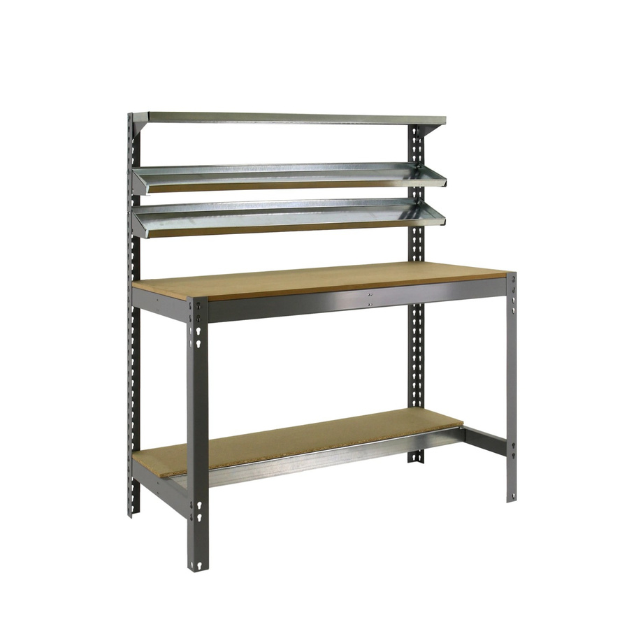 PROREGAL Werkbank Buffalo mit Frontablage, Grau, Höhe: 84 cm, Breite: 150 cm, Tiefe: 76 cm, Traglast 600 kg - Bild 2