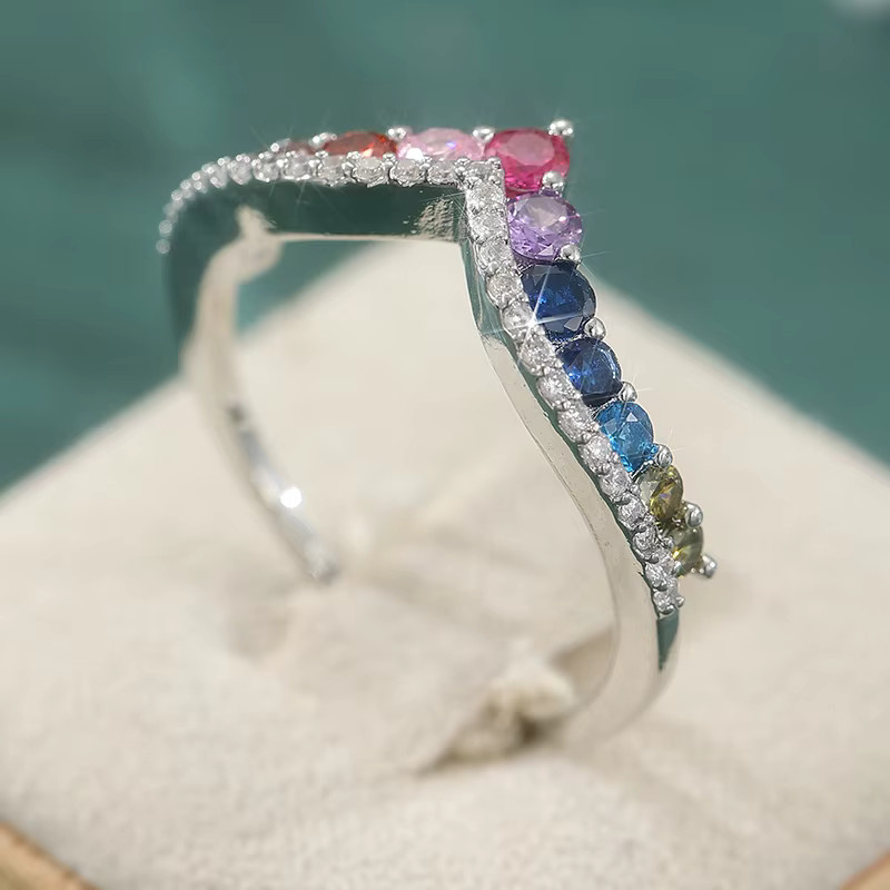YoYo Ring, mehrfarbig, synthetischer Zirkonia, Damen - Bild 2