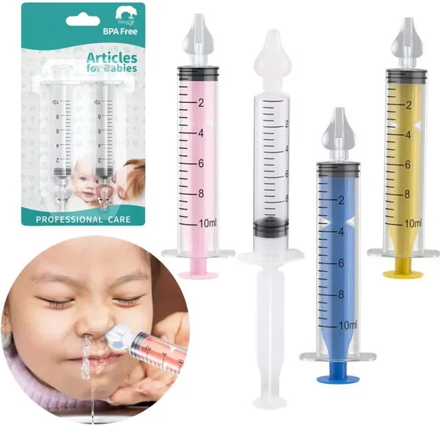 Baby Nasensauger Spritze zur Nasenreinigung für Kinder, Weiß, 10 ml oder 20 ml - Bild 1