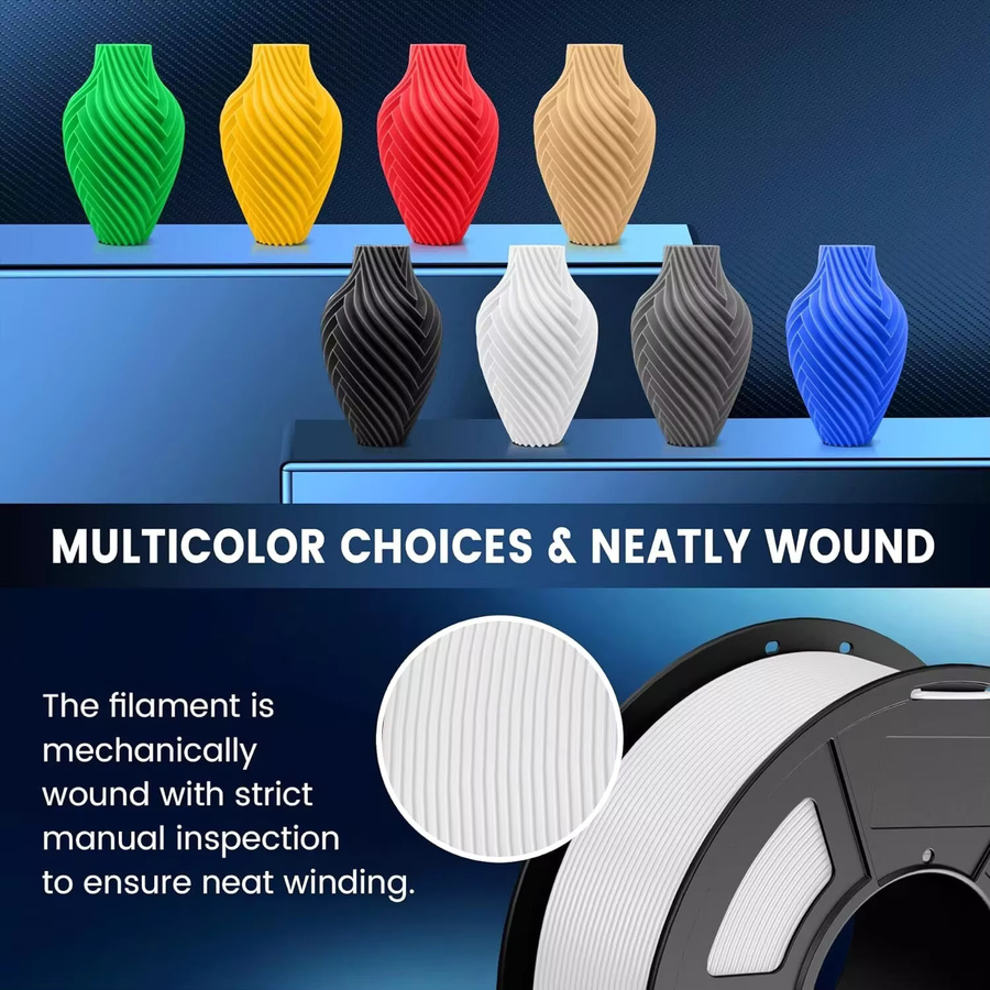 JAYO 20 Rollen 3D-PLA-Filament Matt und Hochgeschwindigkeit, 1,75 mm für FDM-3D-Drucker - Bild 5