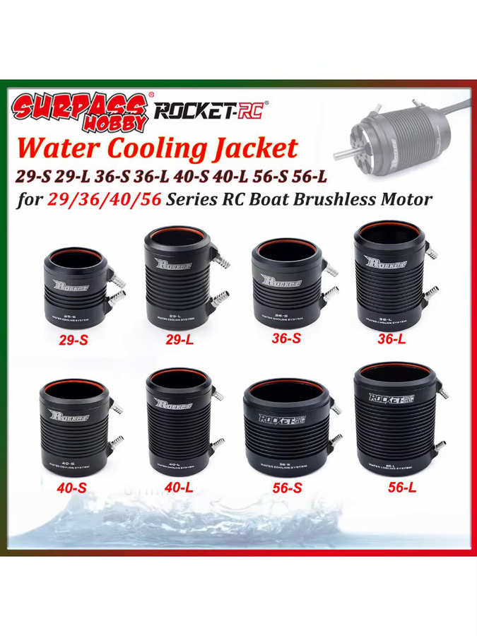 Surpass Hobby Rocket Wasserkühlungsjacke, Zubehör, Schwarz - Bild 3