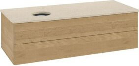V&B Waschtischunterschrank Antao ohne Frontstruktur in Eiche Honig, B/T/H: 120 x 36 x 50 cm - Bild 1