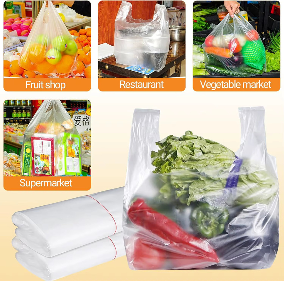 Transparente Plastiktüten mit Griffen für den professionellen Einsatz im Einzelhandel und Gastronomie - Bild 2