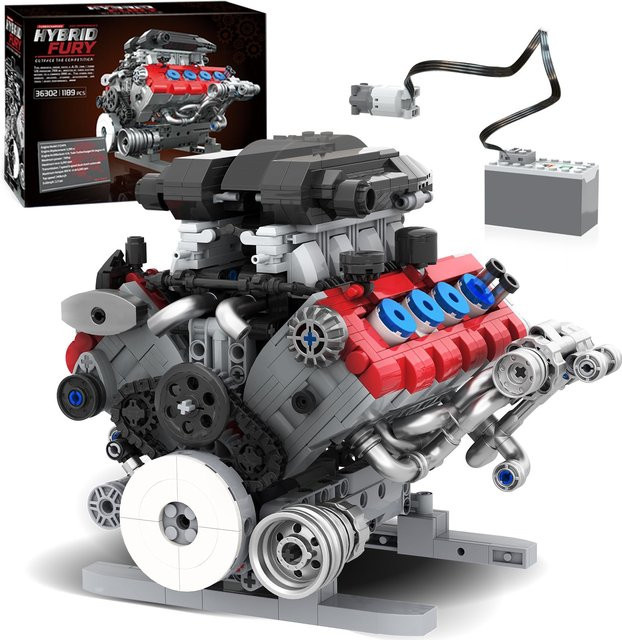 AMAZINGBLOKS V8-Motor Baukasten, Bausteine, 1.189 Teile - Bild 1