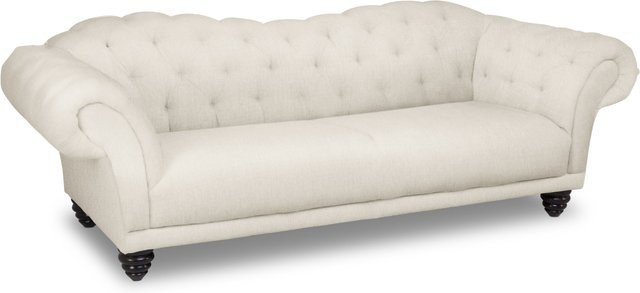 Megasofa SANSIBAR AARHUS von SANSIBAR LIVING in Beige mit Stoffbezug und Knopfpolsterung - Bild 1