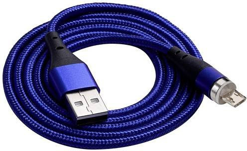 Akyga USB-Kabel mit USB-A und Micro-USB Stecker in Blau, Länge: 1,00 m, AK-USB-47 - Bild 1