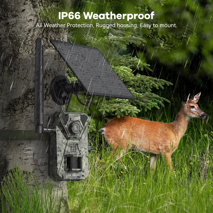 TMEZON 4G LTE Wildtierkamera mit Solarpanel und App-Übertragung, 2.7K Jagdkamera mit SIM-Karte, PIR-Bewegungssensor und Nachtsicht (ohne SD-Karte) - Bild 7