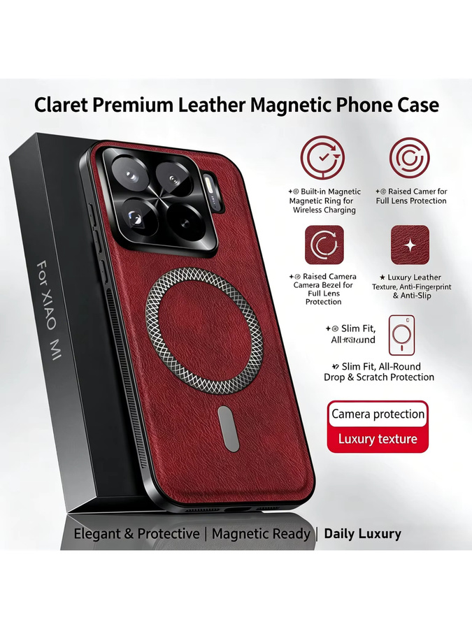 Business-Luxus-Etui aus echtem Leder für Xiaomi 17T 15T Pro 17 Pro Max Ultra in Grün mit MagSafe-Funktion und Anti-Fingerabdruck-Schutz - Bild 6