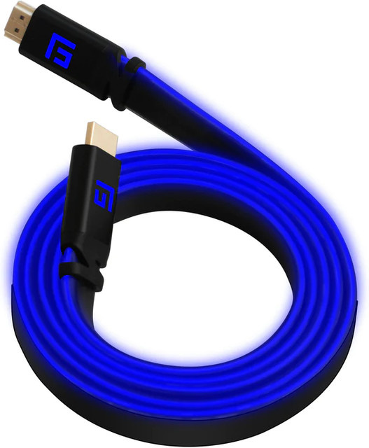 LED HDMI-Kabel 2.1 High Speed mit Floating Grip, 8K/60Hz, Blau, Länge: 3 m - Bild 1