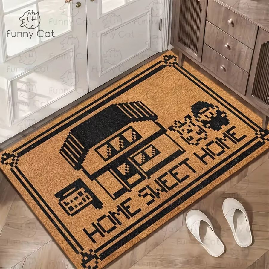 VIKAMA Bodenmatte im japanischen Cartoon-Pixel-Stil, rutschfester und schmutzabweisender Teppich für Eingang, Badezimmer oder Küche - Bild 2