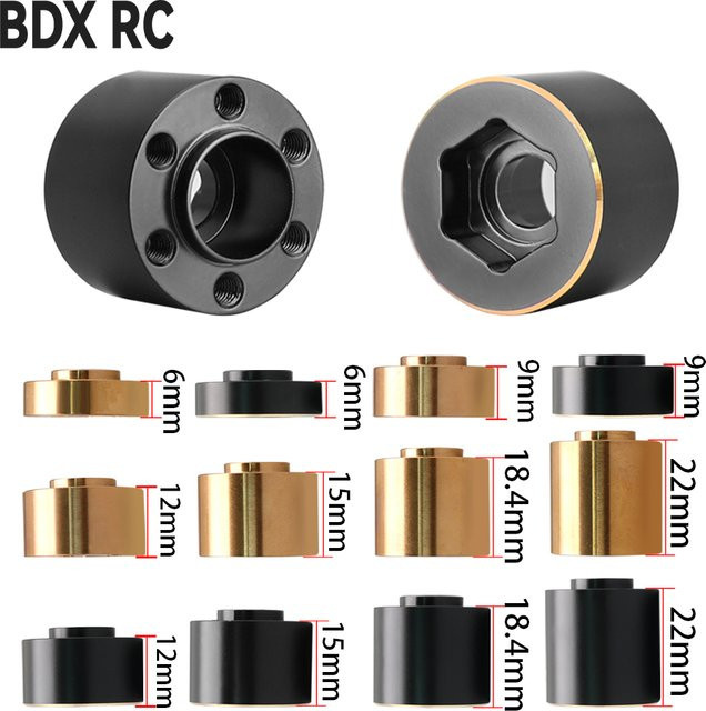 BDXRc Messinggewichte Rad-Sechskantnabe Adapter für 1/10 RC Crawler - Bild 1