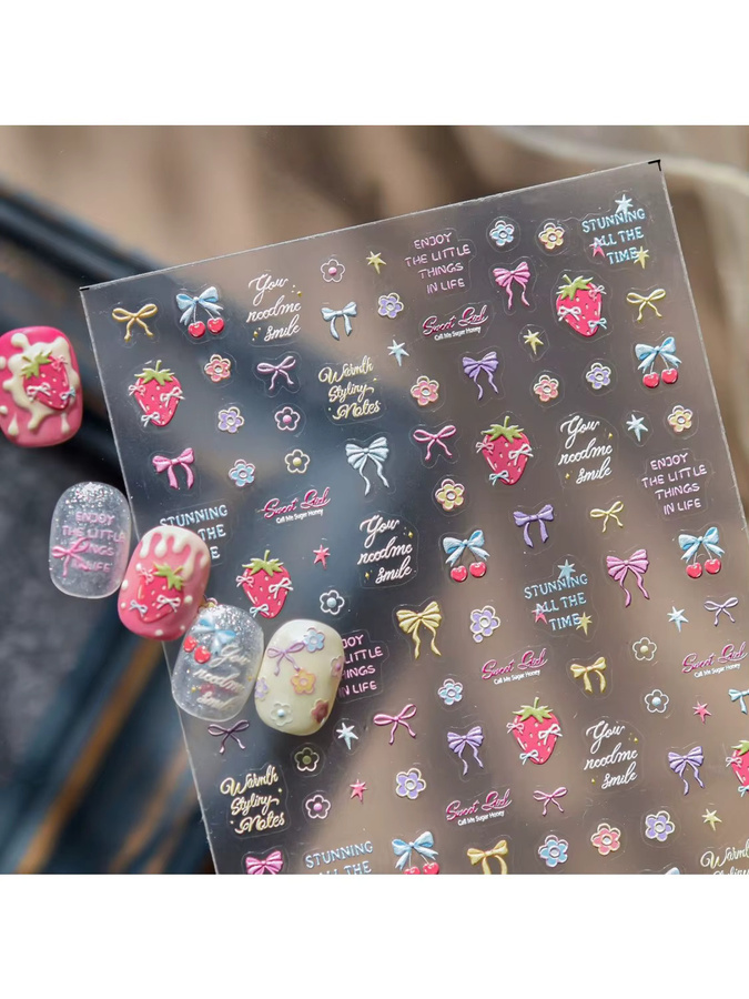 NAILFYOU Nagelaufkleber, Rot, Glänzend, Kinder - Bild 2