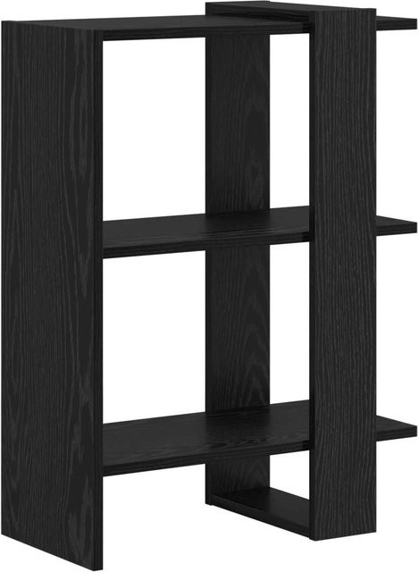vidaXL Bücherregal in Schwarz und Eichen-Optik, minimalistisches Standregal für Wohnzimmer oder Home-Office, B/T/H: 52 x 25 x 71,5 cm - Bild 1