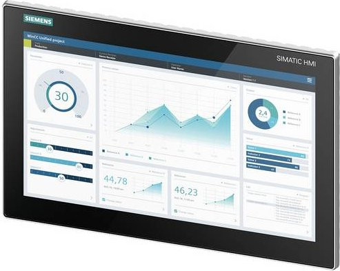 Siemens SPS-Bedienpanel 6AV2128-3QB06-0AX1 in Schwarz und Silber mit Ethernet/LAN - Bild 1