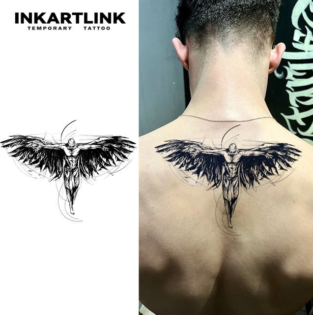 Engel temporärer Tattoo-Aufkleber, wasserfest, semi permanent - Bild 1