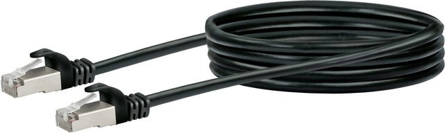 Schwaiger CAT 6 Netzwerkkabel SF/UTP mit RJ45 Stecker, Schwarz, 1 m - Bild 1