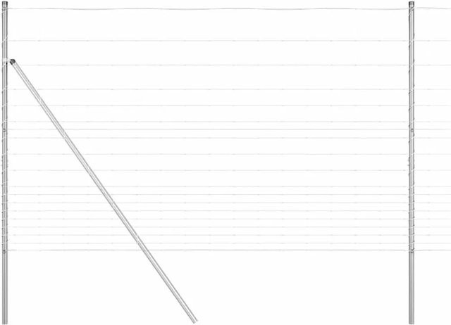 vidaXL Zaunpfosten aus Stahl, rechteckig, silber, Höhe: 150 cm - Bild 1