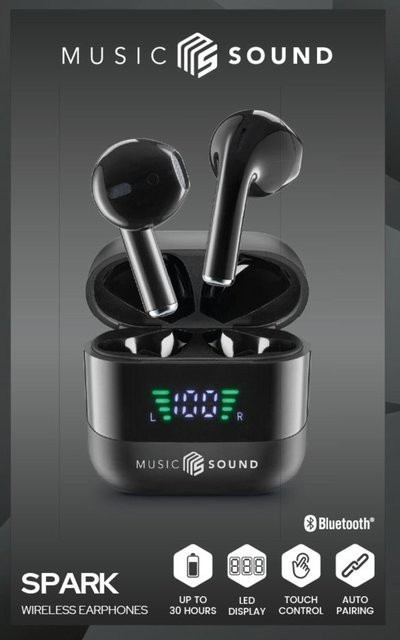 Cellularline In-Ear Bluetooth Kopfhörer Schwarz mit Ladecase und USB-C - Bild 2