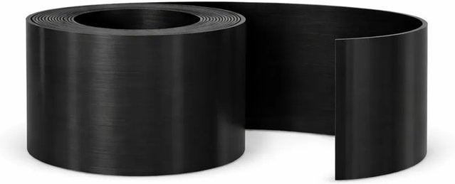Bambusbörse Rasenkante und Beeteinfassung aus HDPE in Schwarz, Höhe: 15 cm, Länge: 14 m, Stärke: 2 mm - Bild 1