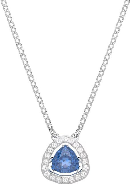 Swarovski Halskette, Rhodinierte Blaue, Kristall, Damen - Bild 1