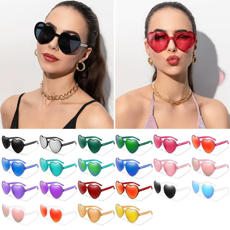 Gootrades Sonnenbrille Herzform, Vollrand, Multicolor, Damen, Kunststoff - Bild 2