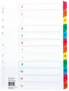Soennecken Zahlenregister 1-12 in Multicolour für A4 - Bild 1