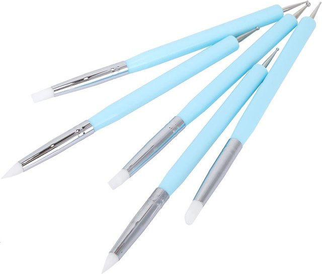 Shoemst 5er Set Silikon Ton Modellierwerkzeuge für Skulpturen in Weiß und Blau - Bild 1