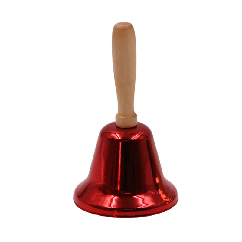 Kreative Weihnachts-Handglocke in Gold und Rot für deine Weihnachtsdekoration - Bild 2