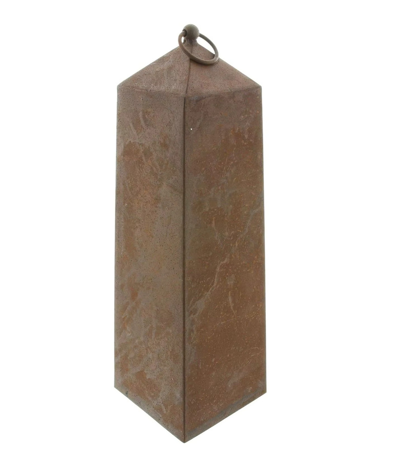 DEKOLEIDENSCHAFT Kerzenhalter Rostlaterne aus Metall in Braun mit Echtrost Finish, Höhe: 40 cm - Bild 2