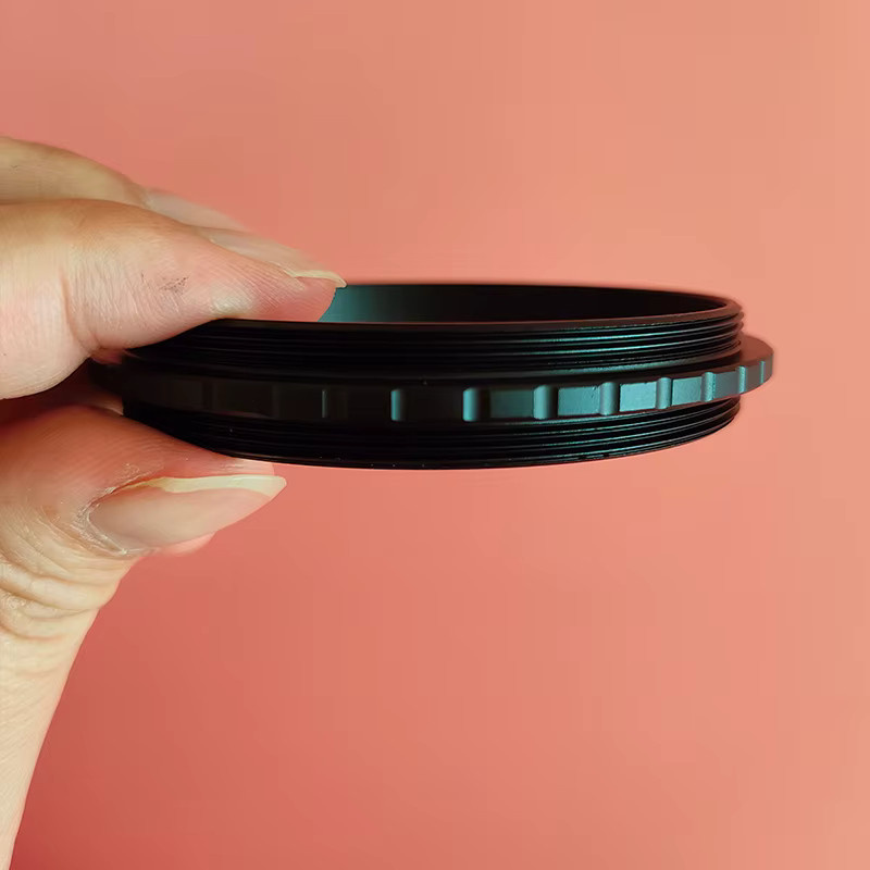 VBNM Teleskop-Fotografie-Adapterring aus Aluminiumlegierung M68 auf M68X1mm Außengewinde in Schwarz - Bild 2