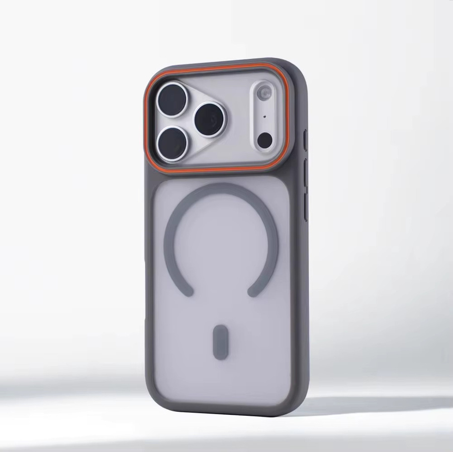 Stoßfeste MagSafe Schutzhülle mit mattem Finish für iPhone 17, 16 Pro Max, 15 und 14 Plus in Sand und Grau mit magnetischer kabelloser Aufladung - Bild 2