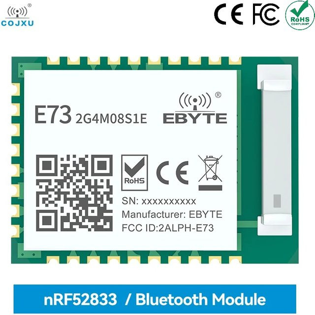 cojxu E73-2G4M08S1E nRF52833 Modul BLE5.1 Zigbee Low-Power-Multiprotokollmodul SMD Wireless Transceiver Sender Empfänger in Grün - Bild 1