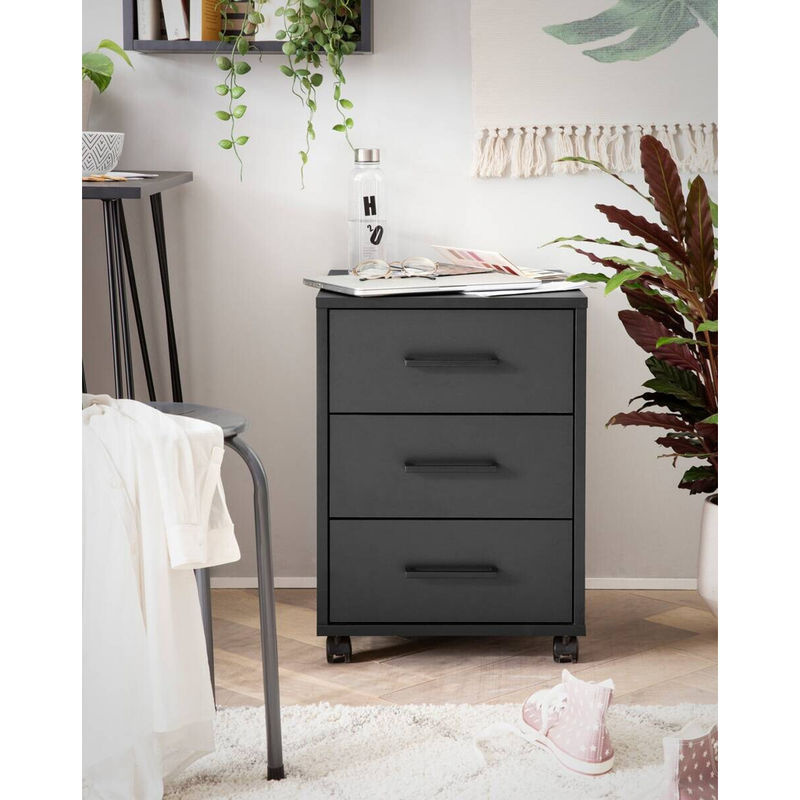 Schildmeyer Rollcontainer Ruby Schwarz Matt mit Rollen B/H/T: 57 x 40,1 x 50 cm - Bild 4