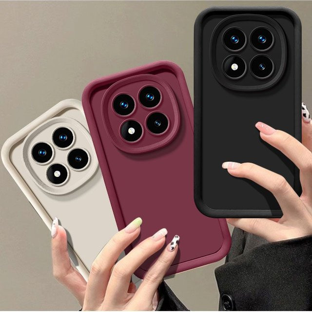 Silikon Schutzhülle für Xiaomi Redmi Note 14 Pro und Redmi Note 14 Pro + Plus in Weiß - Bild 1