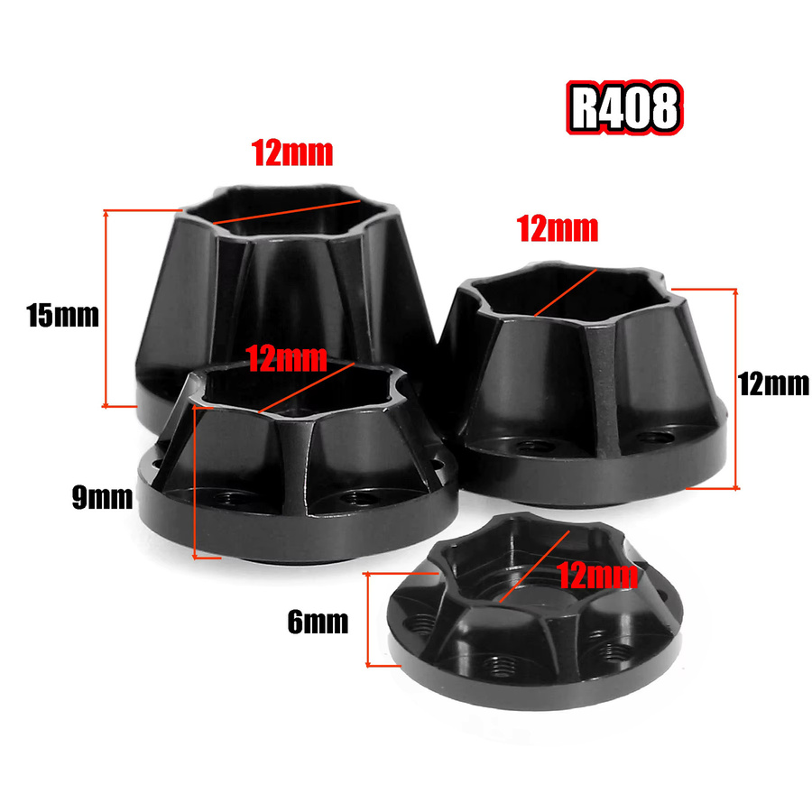 RS RC Metall 12mm Sechskant-Radnabenadapter, 1:10, Zubehör - Bild 1