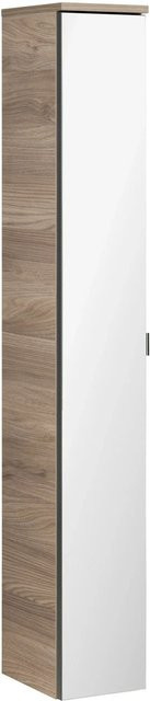 Fackelmann Bad-Hochschrank Luxor braun mit verspiegelter Tür und Soft-Close-Funktion, B/T/H: 20,5 x 26,5 x 139,5 cm - Bild 1