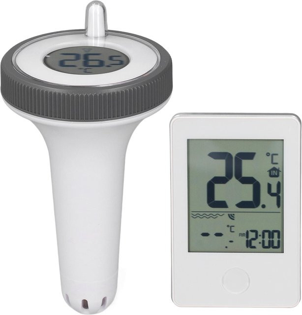 Kabelloses digitales Poolthermometer mit LCD-Anzeige und 0,1 Grad Celsius Genauigkeit, wasserdichtes schwimmendes Thermometer zur Temperaturmessung - Bild 1