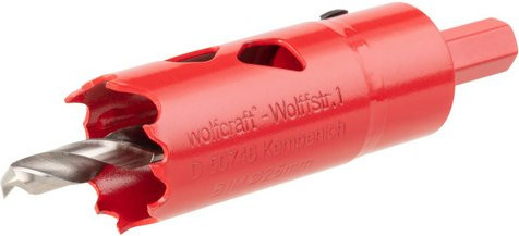 Wolfcraft Lochsäge aus Bimetall in Rot mit einem Durchmesser von 25 mm - Bild 1