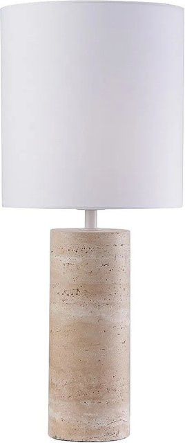 Vente-unique Tischlampe Zapana aus Travertin in Weiß, Höhe: 25 cm - Bild 1