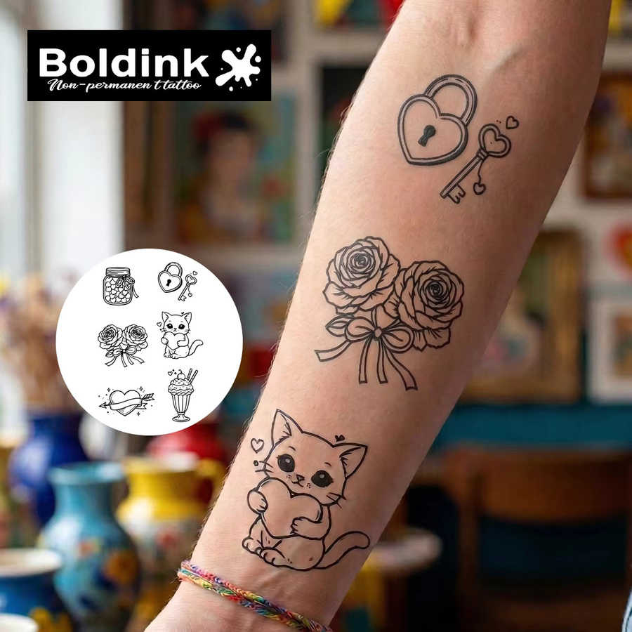BOLDINK Sweet Girl Tattoo-Aufkleber, Unisex - Bild 2