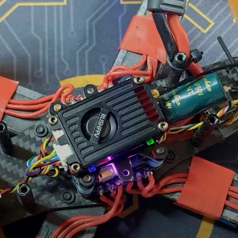 RUSHFPV RUSH MAX SOLO 5,8 GHz 2,5 W VTX mit integriertem Lüfter und Cherry Foxeer Antenne in Schwarz für FPV Freestyle Long Range Racing Drones - Bild 5